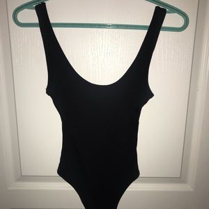 Aritzia ribbed black bodysuit
